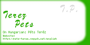 terez pets business card