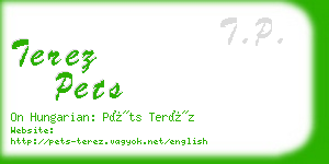 terez pets business card